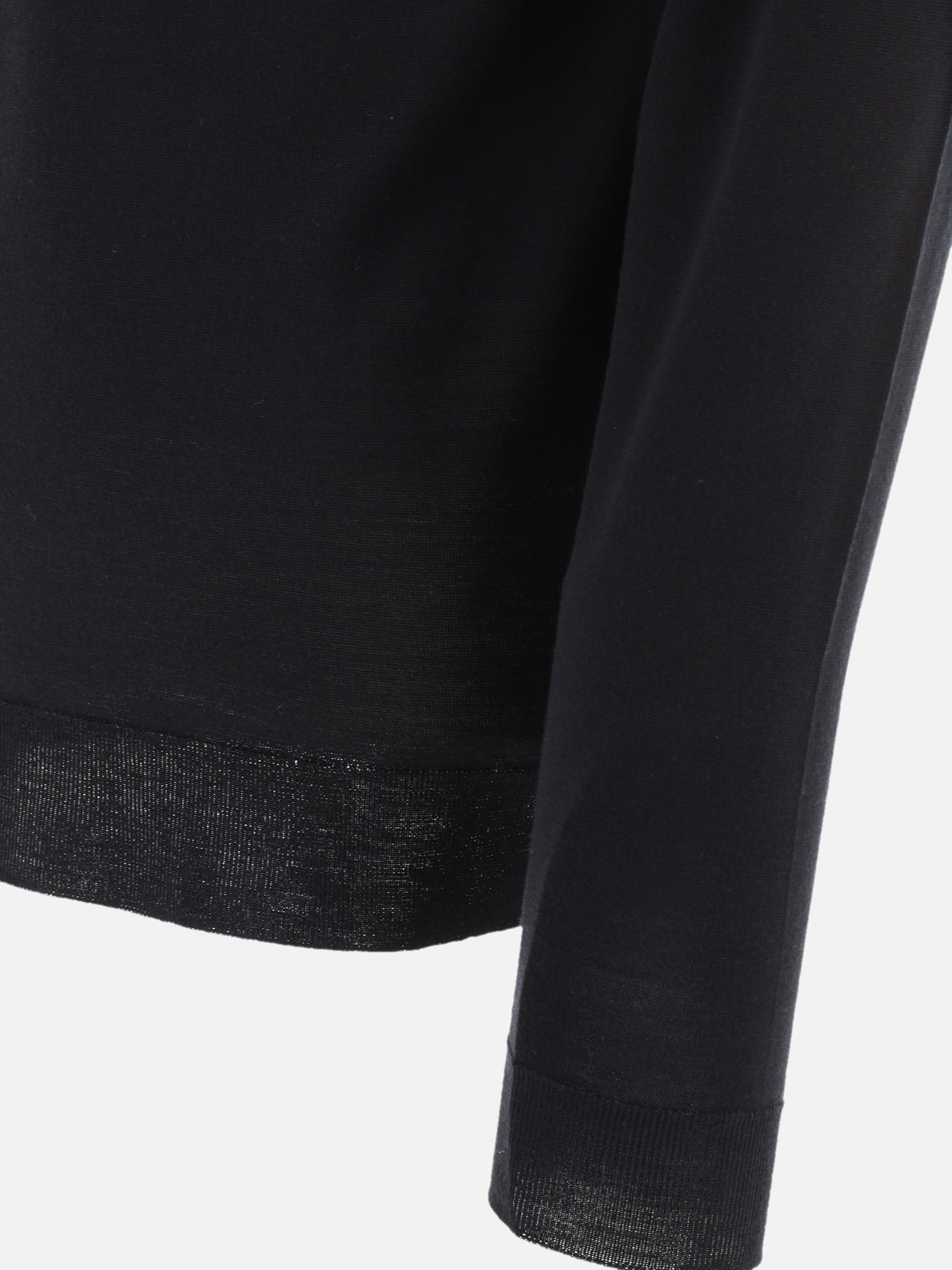 Polo shirts with buttons Solid colour  Black - John Smedley Men | PDP | VIETTI Online Store | thumbnail_4