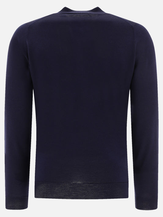 Polo shirts with buttons Solid colour  Blue - John Smedley Men | PLP | VIETTI Online Store | 2
