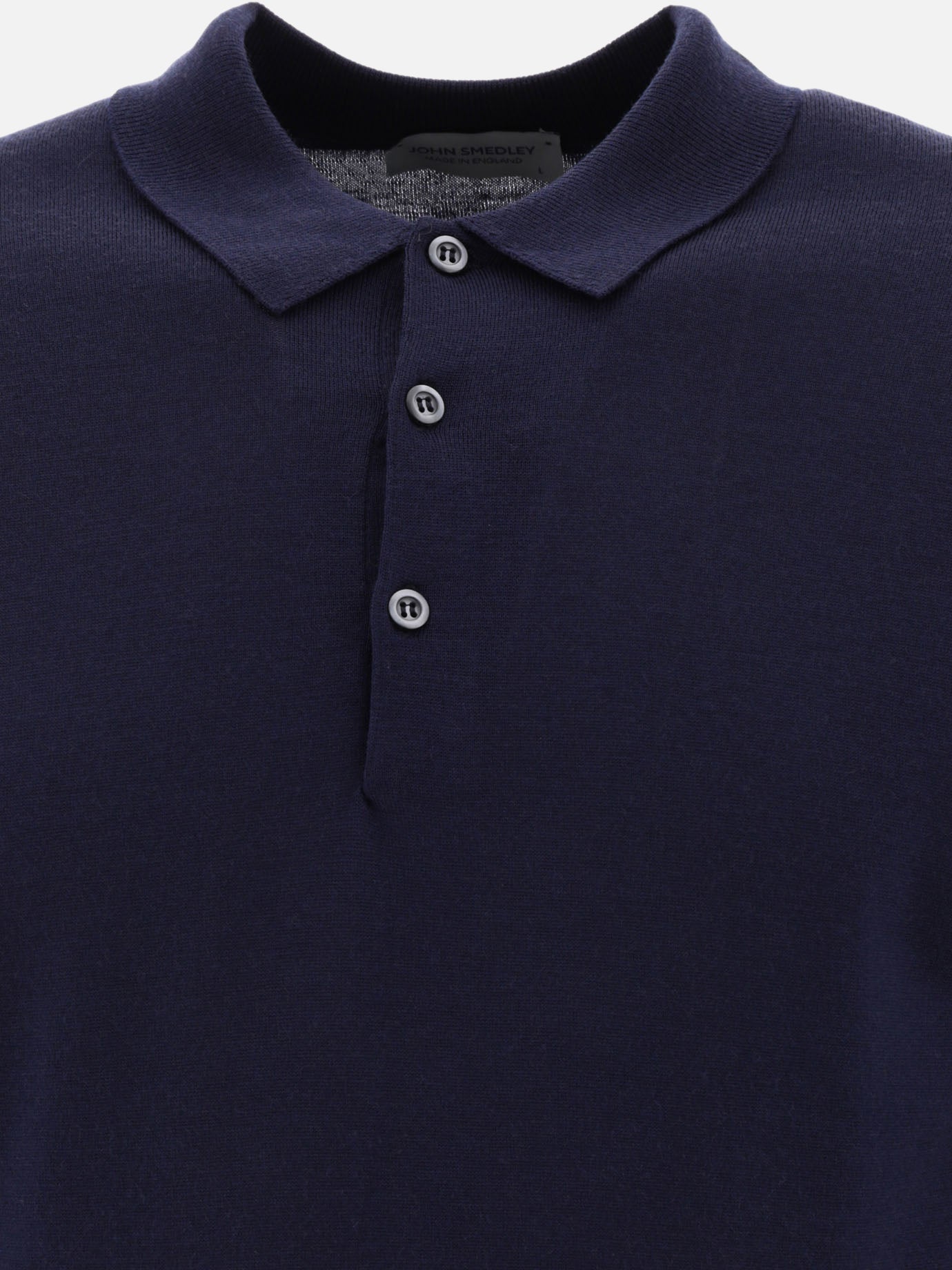 Polo shirts with buttons Solid colour  Blue - John Smedley Men | PDP | VIETTI Online Store | Zoom-Modal_3
