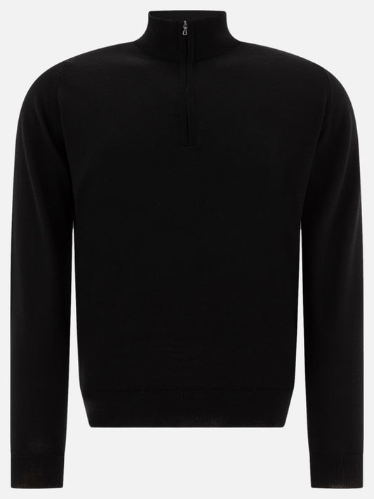 Half zip sweaters Solid colour  Black - John Smedley Men | PDP | VIETTI Online Store 
