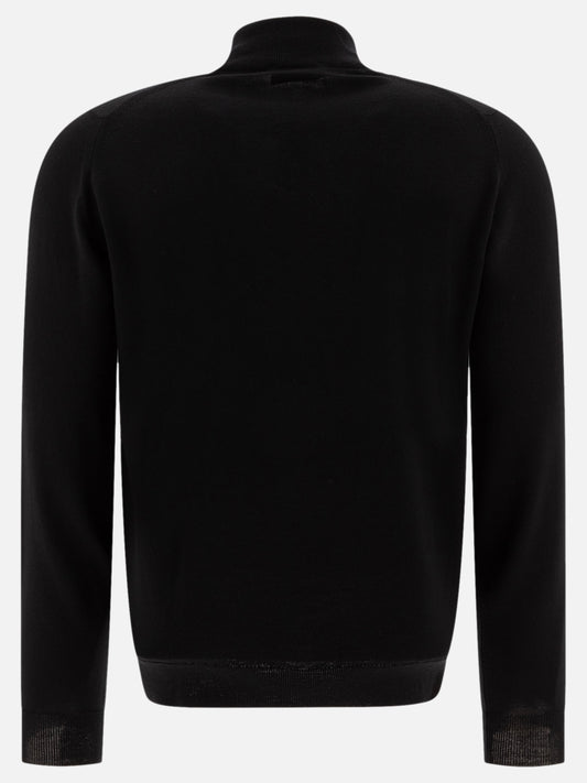 Half zip sweaters Solid colour  Black - John Smedley Men | PDP | VIETTI Online Store | 2

