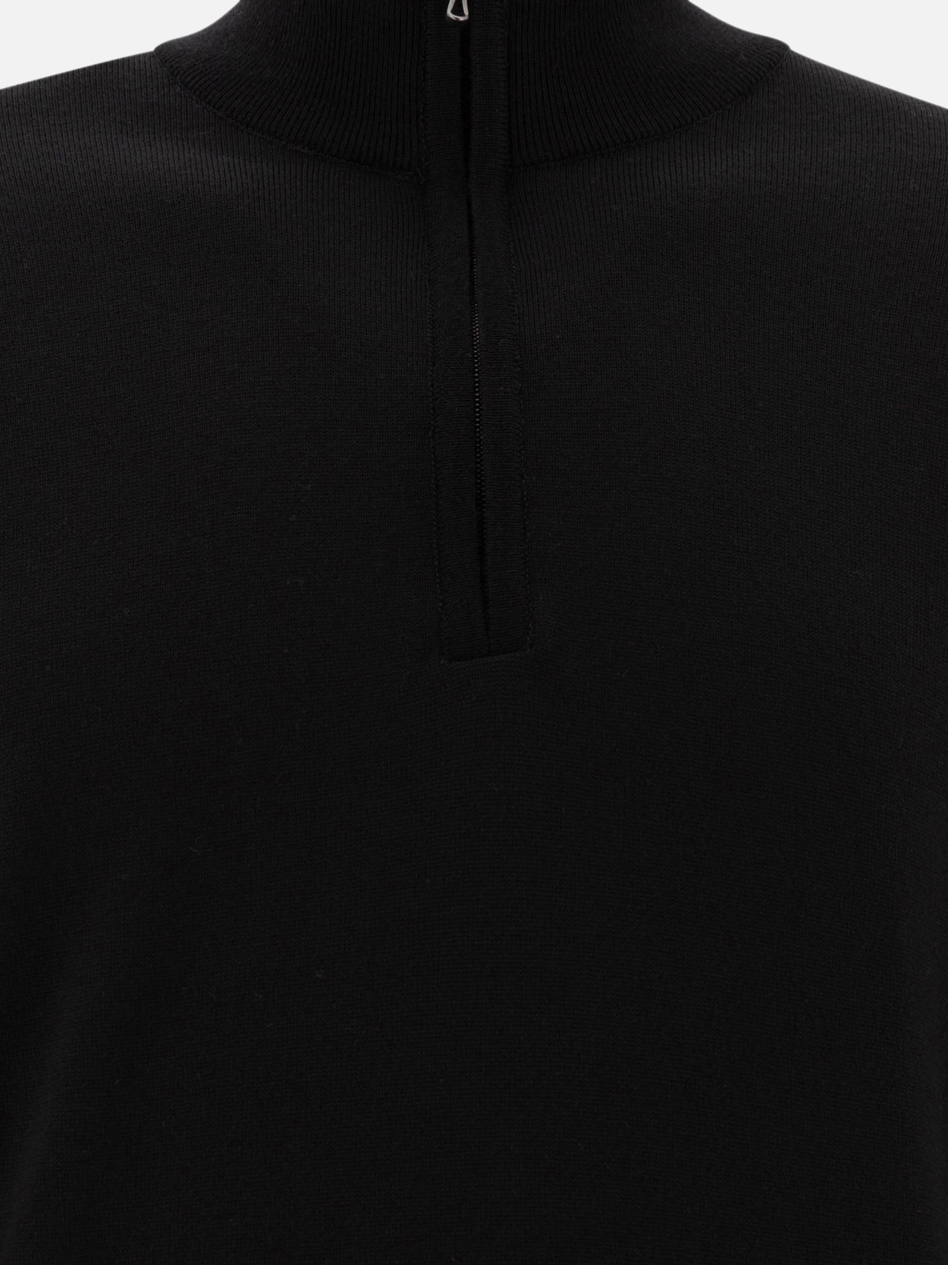 Half zip sweaters Solid colour  Black - John Smedley Men | PDP | VIETTI Online Store | thumbnail_3