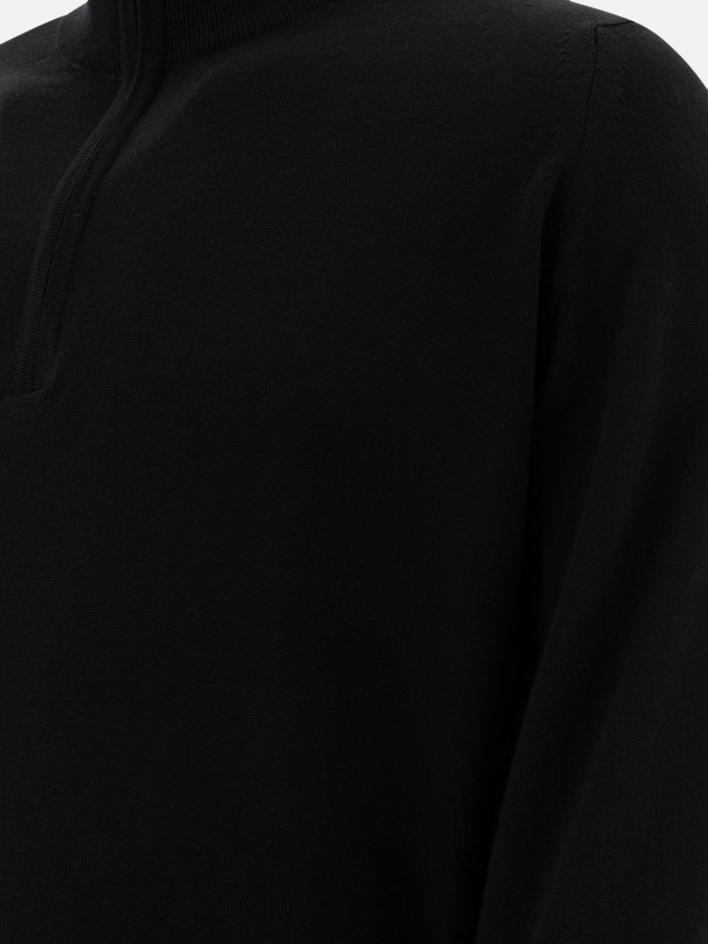 Half zip sweaters Solid colour  Black - John Smedley Men | PDP | VIETTI Online Store | thumbnail_4