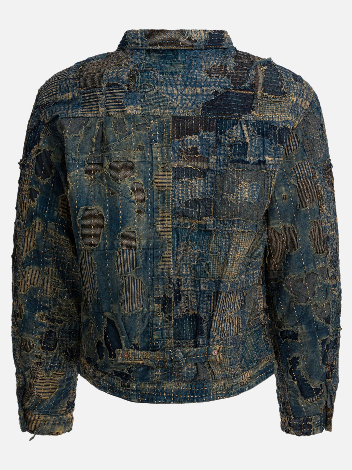 Denim jackets Textured knit  Blue - KAPITAL Men | PDP | VIETTI Online Store | Zoom-Modal_2
