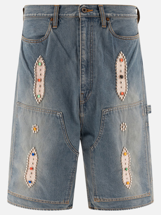 Utility shorts Solid colour  Light blue - KAPITAL Men | PDP | VIETTI Online Store 
