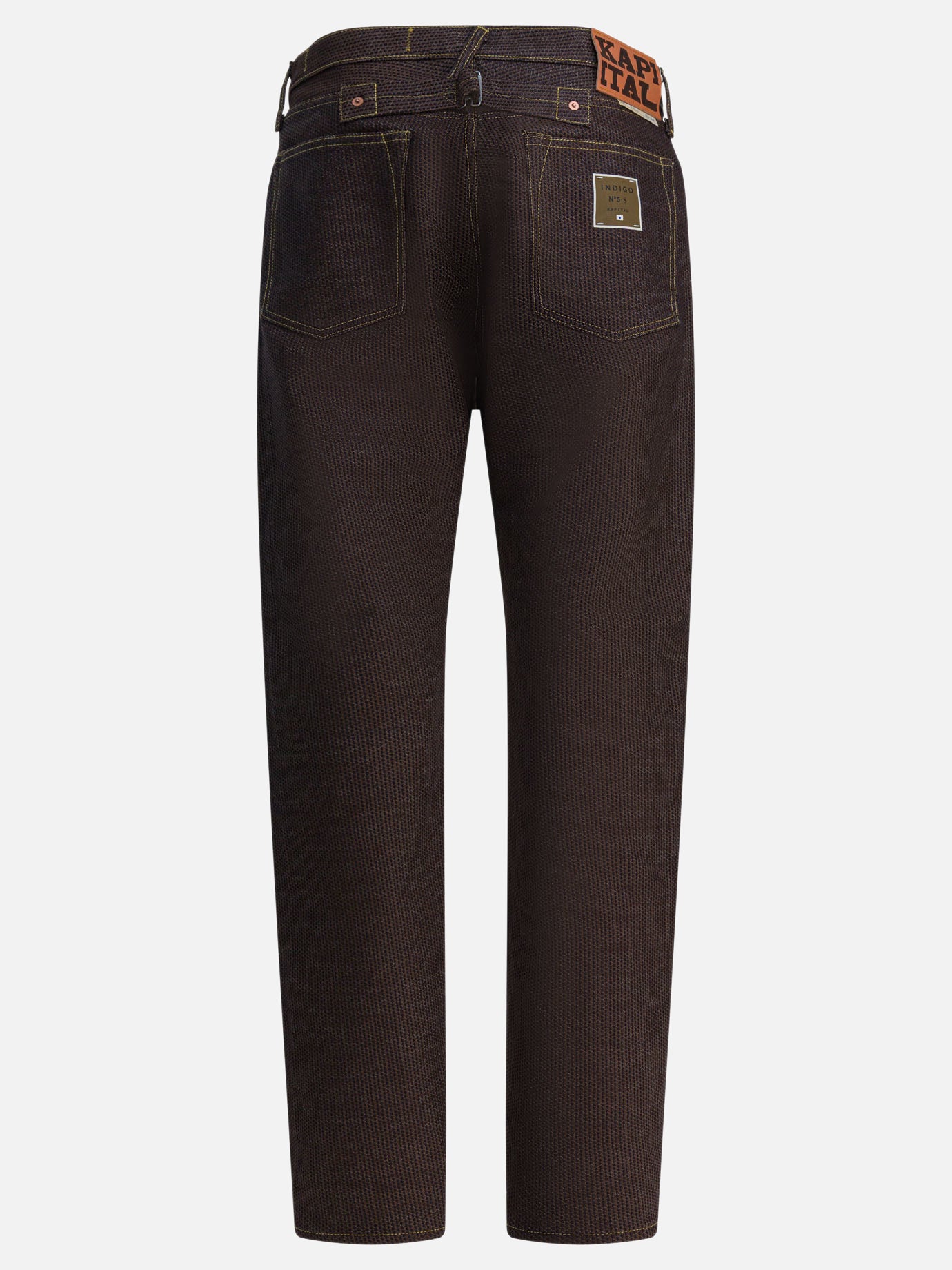 Straight-leg jeans Denim  Brown - KAPITAL Men | PDP | VIETTI Online Store | Zoom-Modal_2
