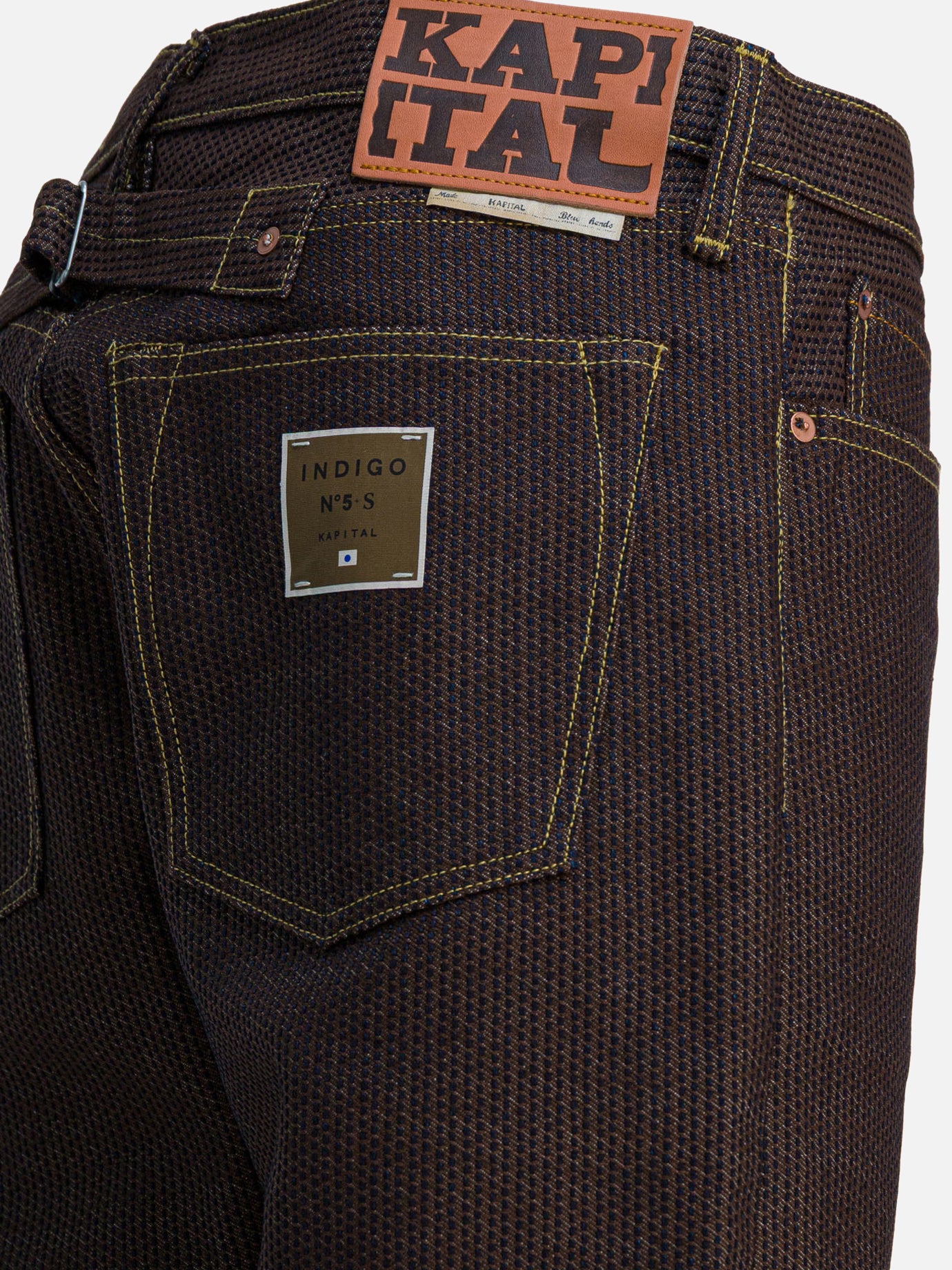 Straight-leg jeans Denim  Brown - KAPITAL Men | PDP | VIETTI Online Store | Zoom-Modal_4
