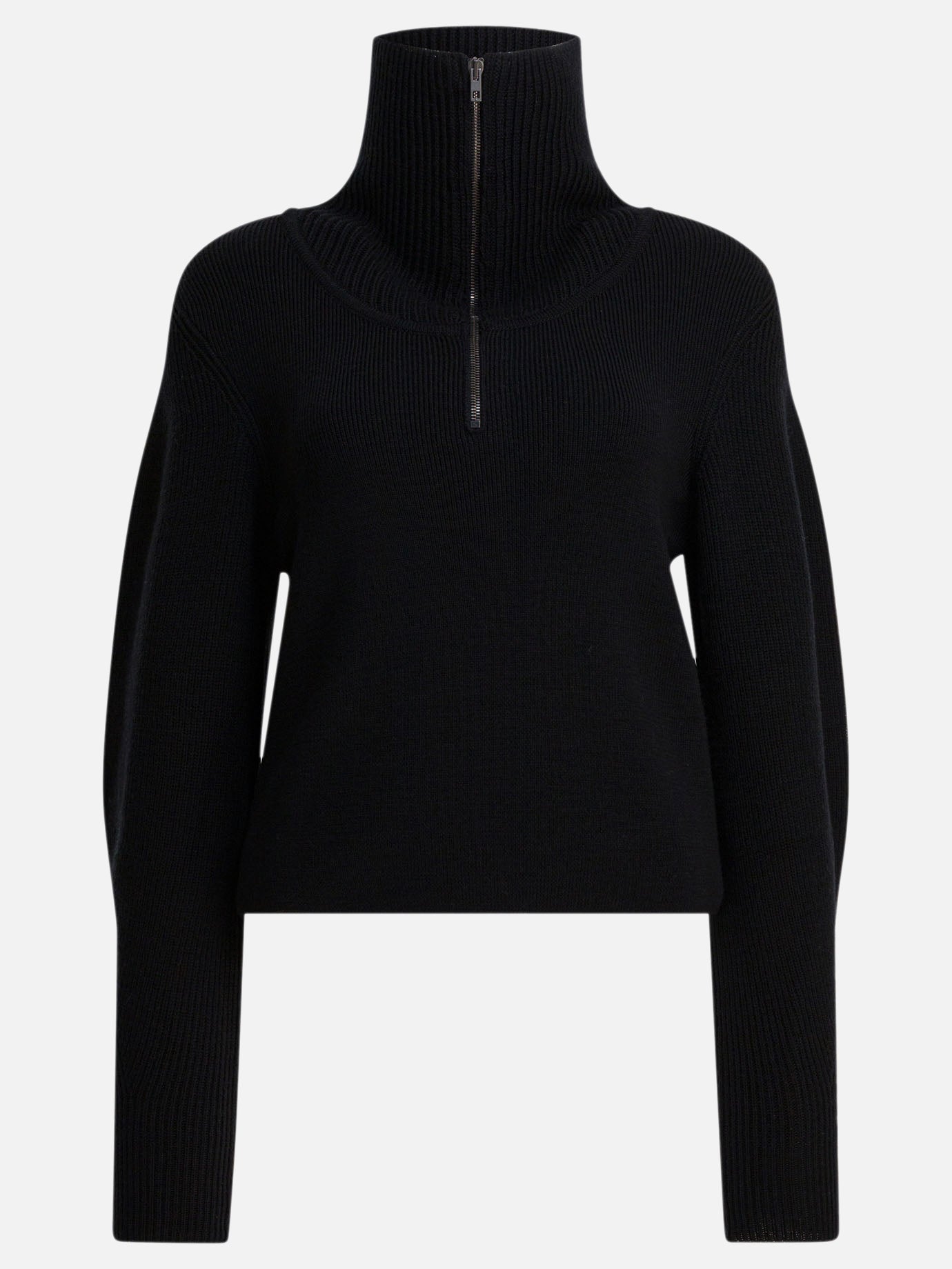 Half zip sweaters Solid colour  Black - Lemaire Women | PDP | VIETTI Online Store | thumbnail