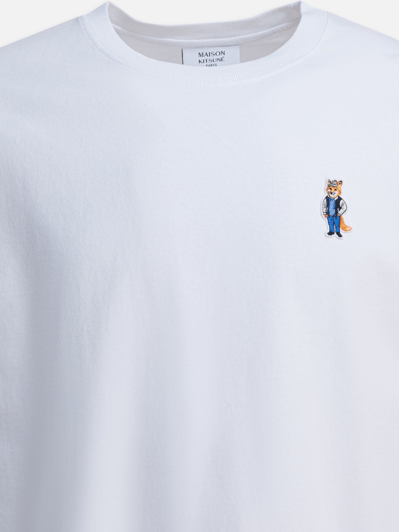 Crewneck t-shirts Logo  White - Maison Kitsuné Men | PDP | VIETTI Online Store | Zoom-Modal_3
