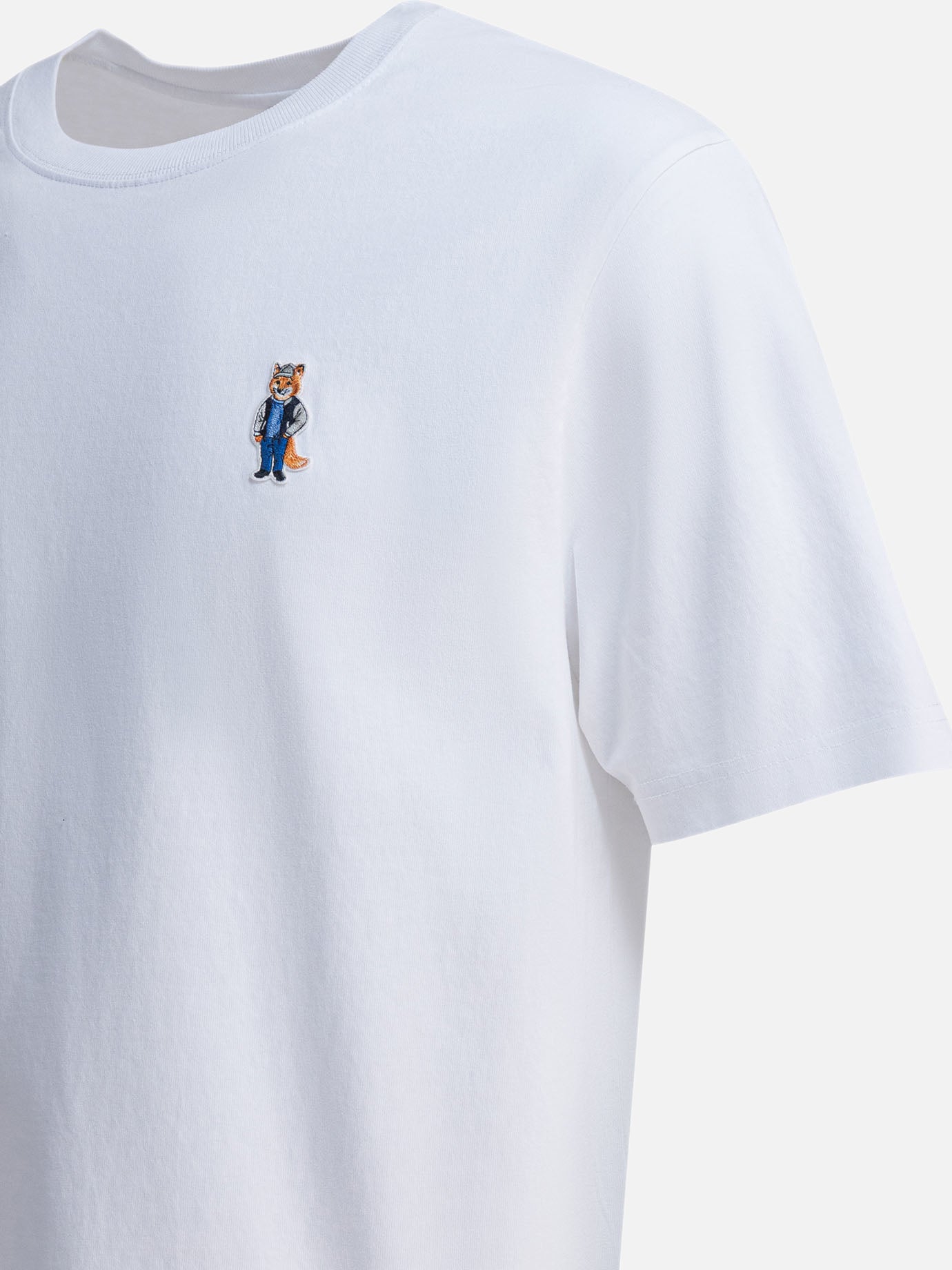 Crewneck t-shirts Logo  White - Maison Kitsuné Men | PDP | VIETTI Online Store | thumbnail_4