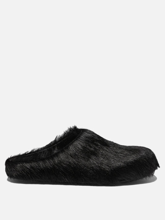 Slippers 100% calf hair - 100% rubber  Black - Marni Women | PDP | VIETTI Online Store 
