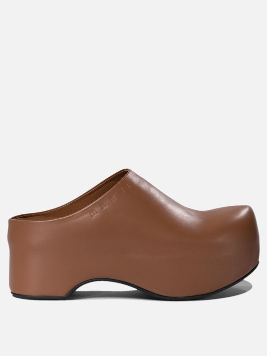 Slippers 100% leather - 100% rubber  Brown - Marni Women | PDP | VIETTI Online Store 
