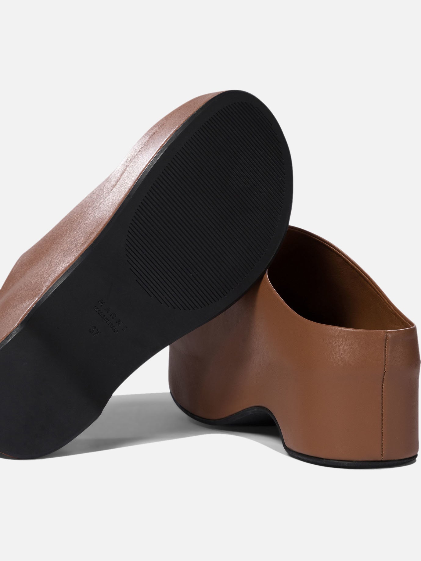 Slippers 100% leather - 100% rubber  Brown - Marni Women | PDP | VIETTI Online Store | thumbnail_5