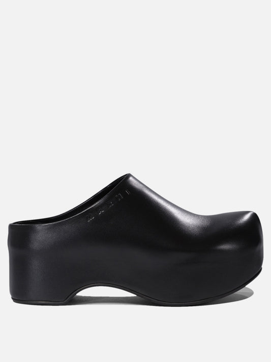 Slippers 100% leather - 100% rubber  Black - Marni Women | PDP | VIETTI Online Store 
