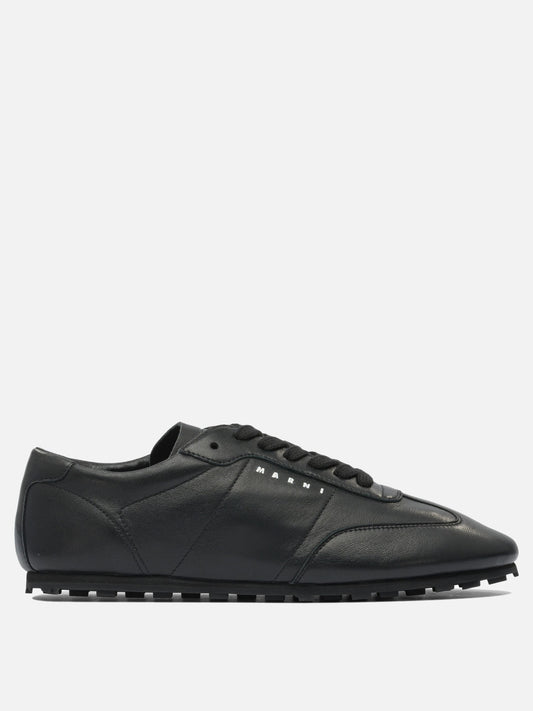 Low top sneakers 100% leather - 100% rubber  Black - Marni Women | PDP | VIETTI Online Store 
