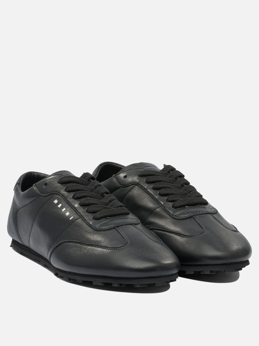 Low top sneakers 100% leather - 100% rubber  Black - Marni Women | PDP | VIETTI Online Store | 2
