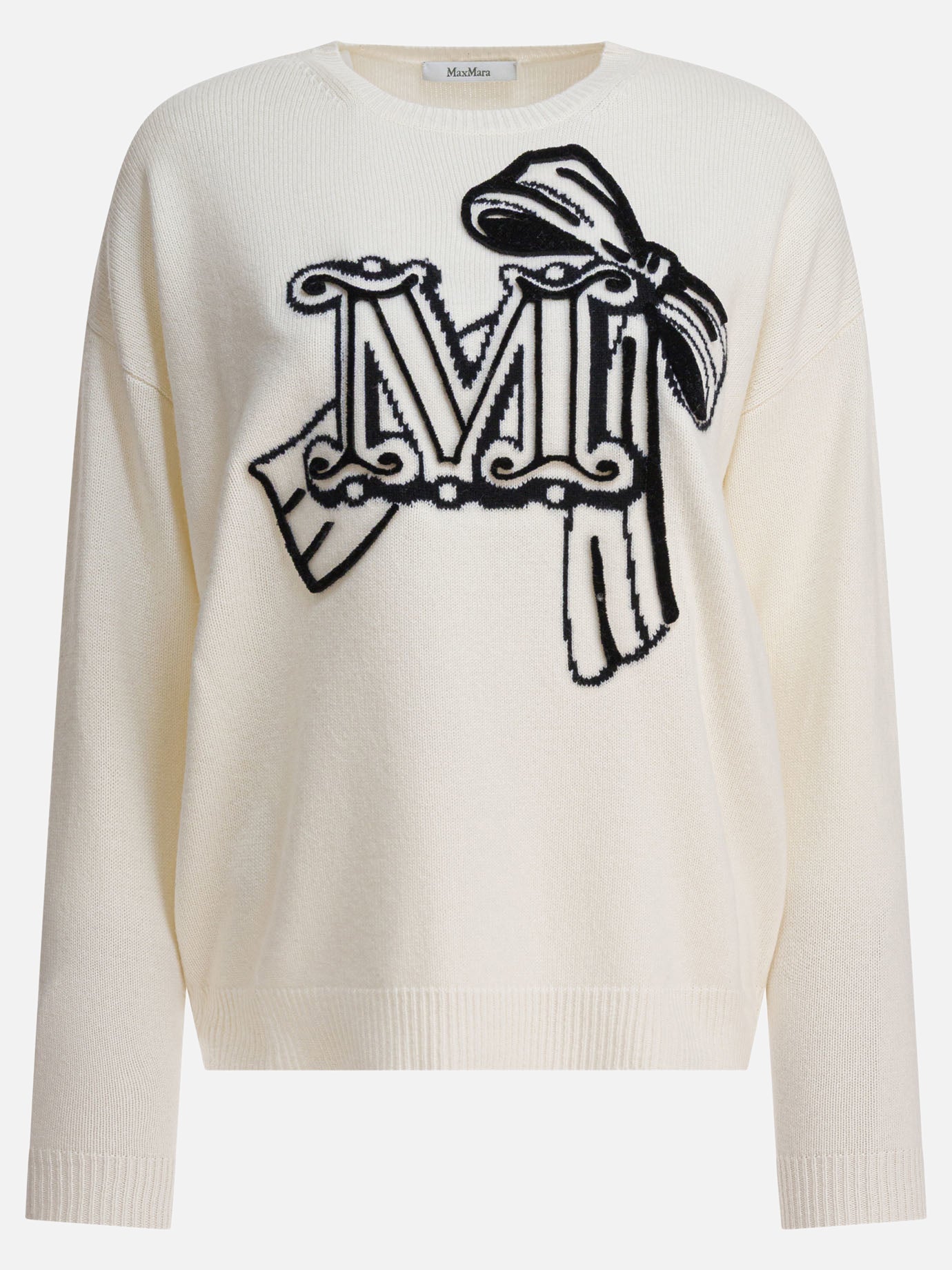 Crewneck sweaters Logo  White - Max Mara Women | PDP | VIETTI Online Store | Zoom-Modal
