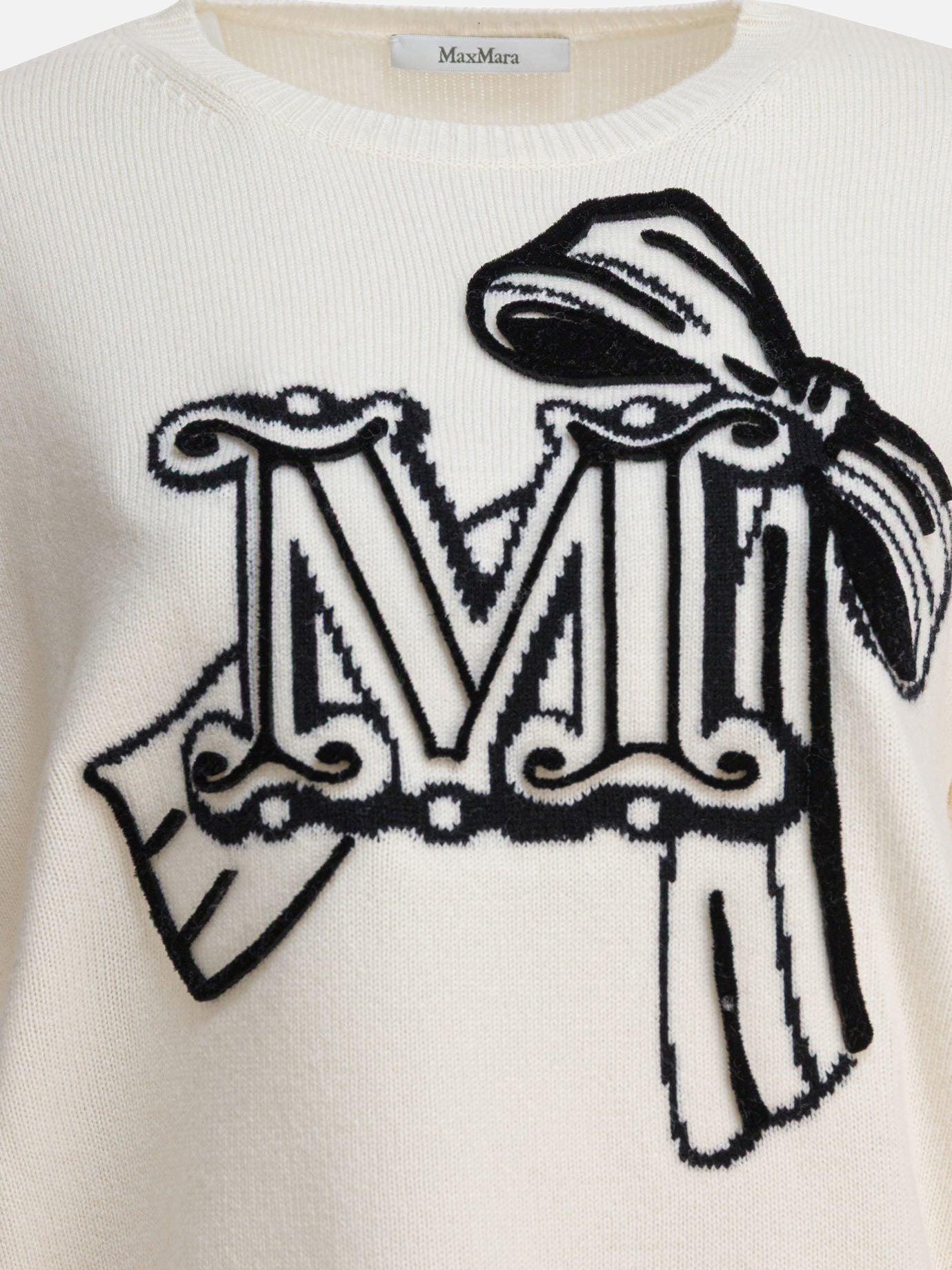 Crewneck sweaters Logo  White - Max Mara Women | PDP | VIETTI Online Store | thumbnail_3