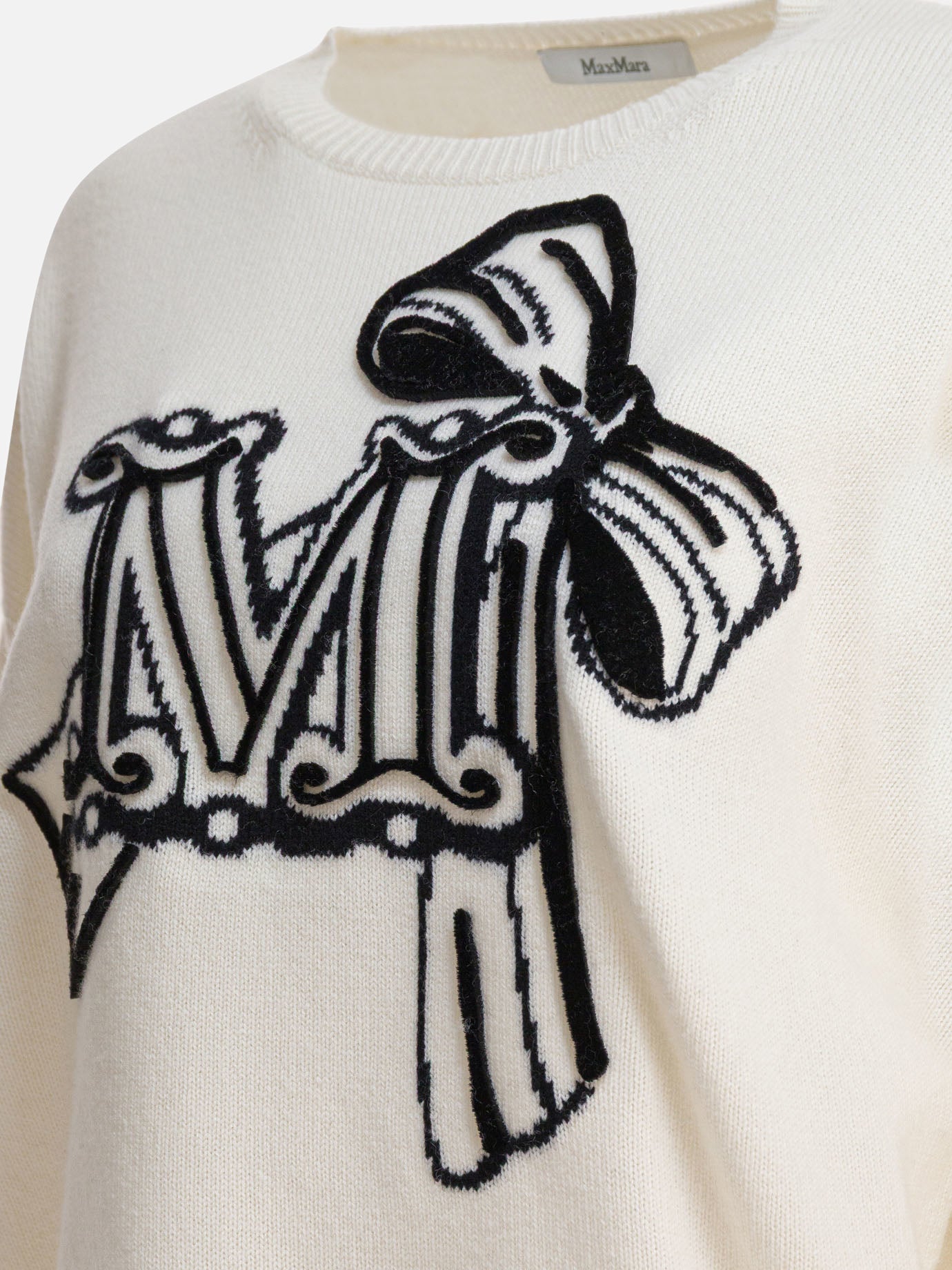 Crewneck sweaters Logo  White - Max Mara Women | PDP | VIETTI Online Store | thumbnail_4