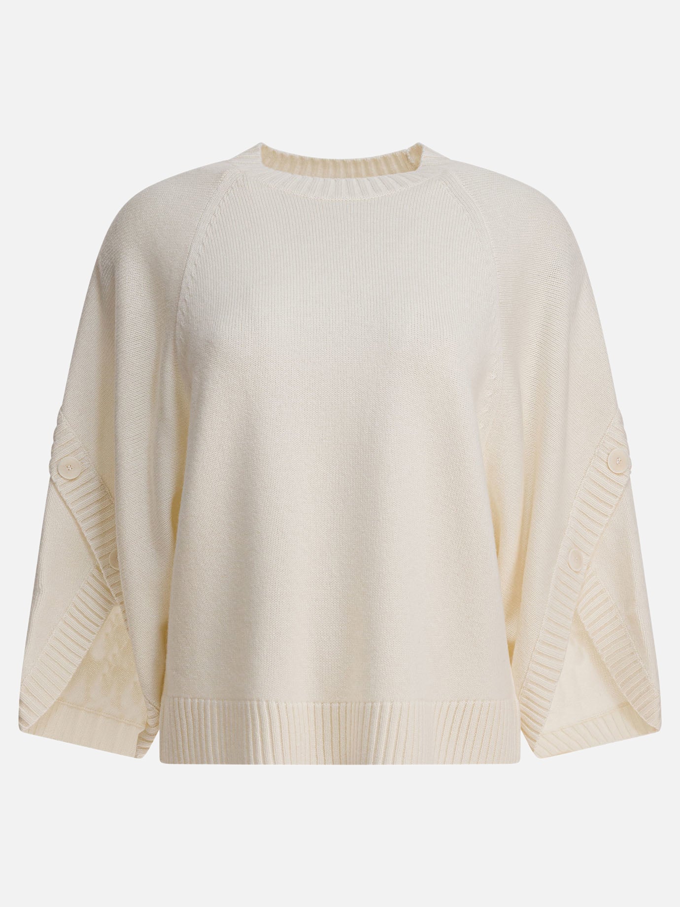 Crewneck sweaters Solid colour  White - Max Mara Women | PDP | VIETTI Online Store | thumbnail