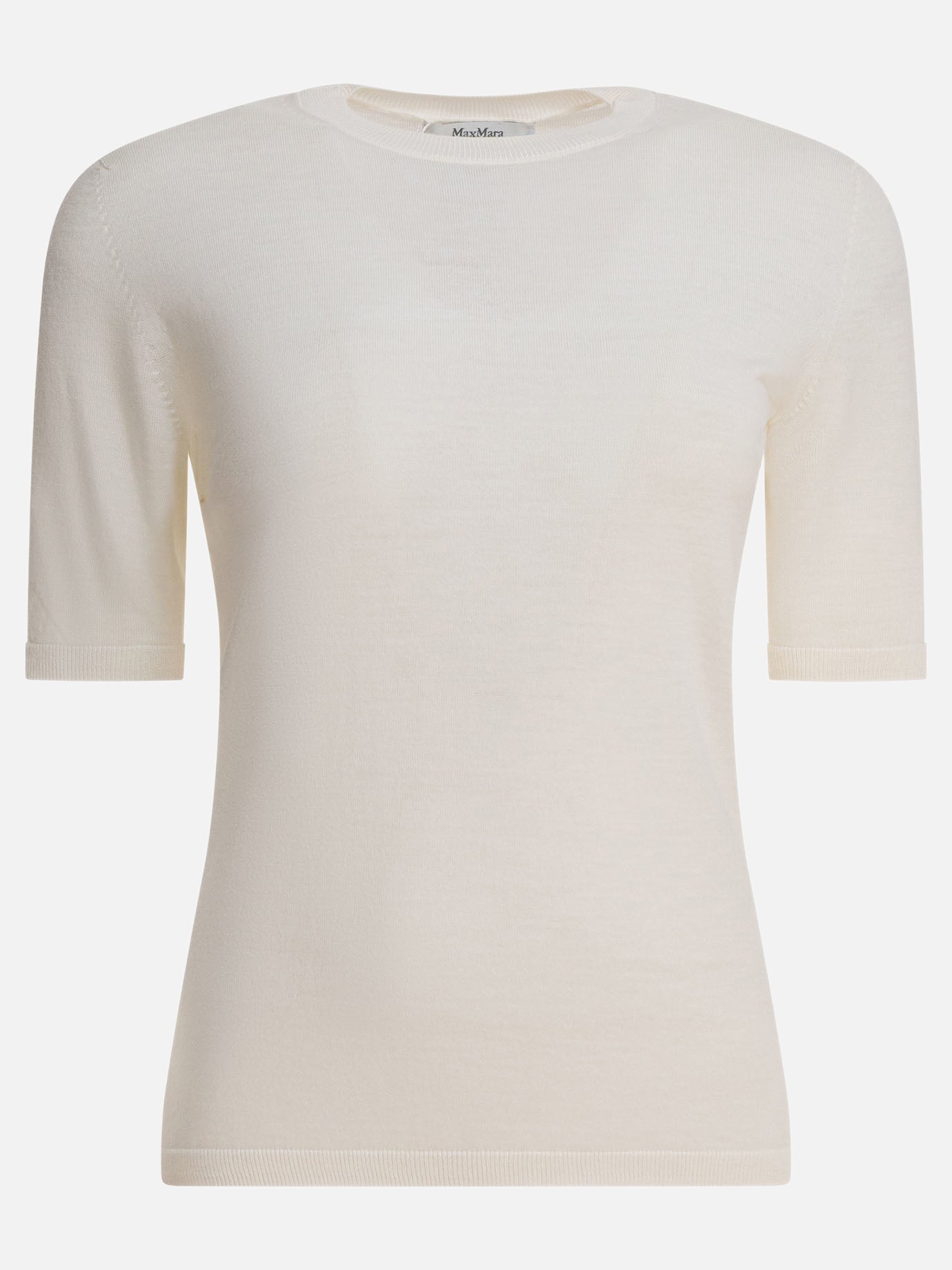 Crewneck t-shirts Solid colour  White - Max Mara Women | PDP | VIETTI Online Store | thumbnail