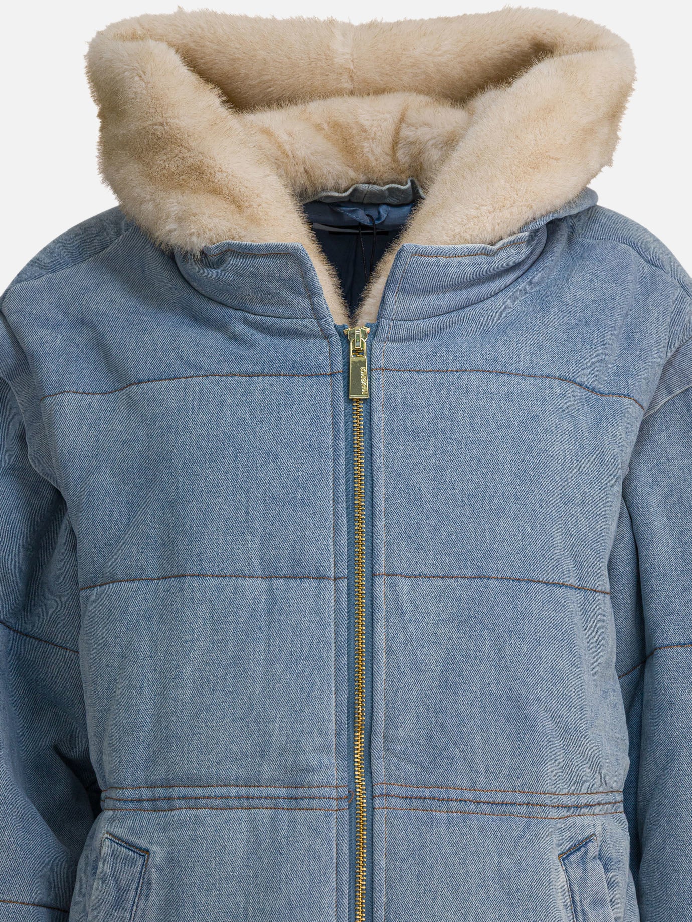 Down jackets Denim  Light blue - Max&Moi Women | PDP | VIETTI Online Store | Zoom-Modal_3
