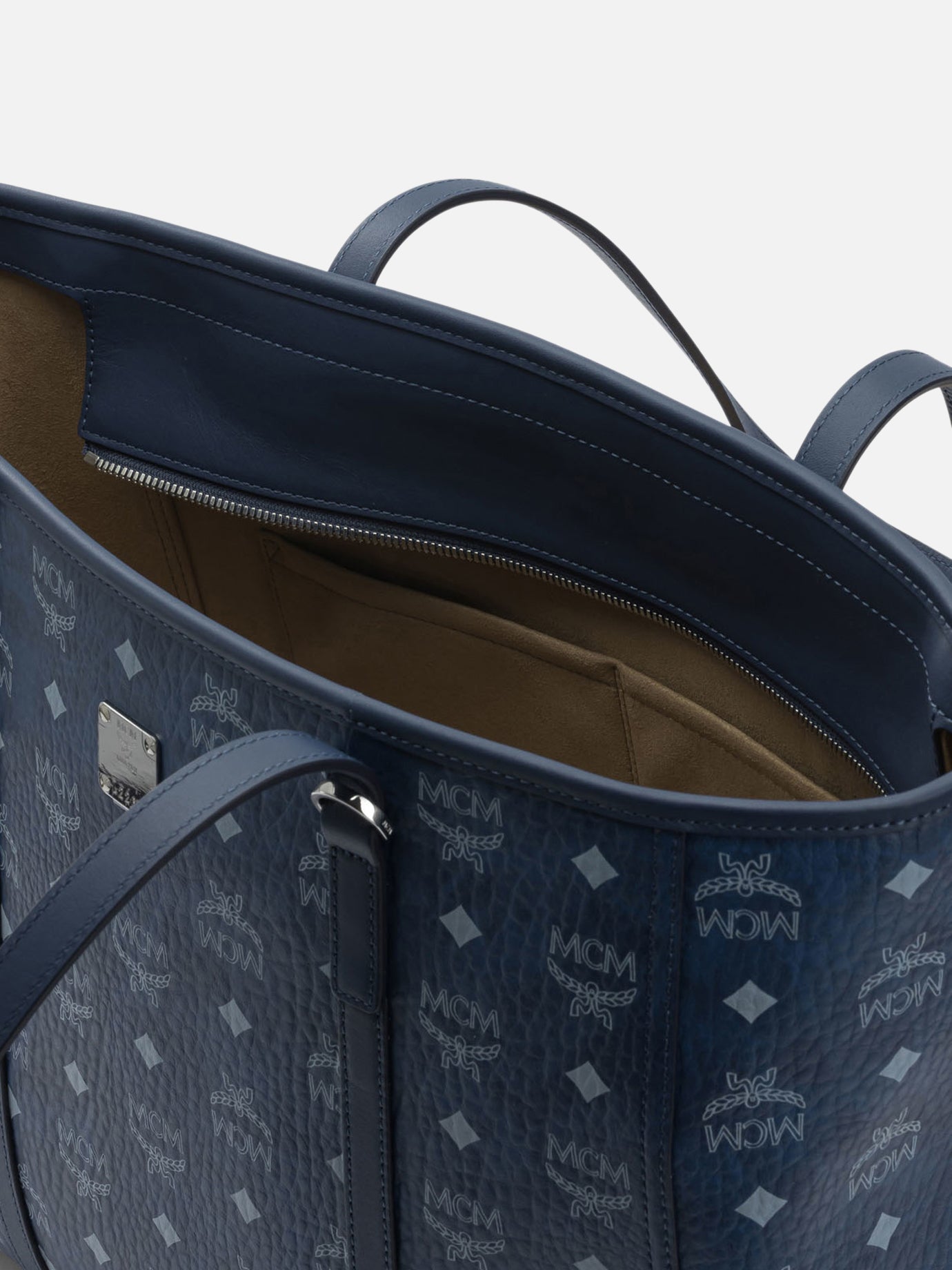 Large bags 63% polyurethane 20% polyester 17% cotton  Blue - Mcm Women | PDP | VIETTI Online Store | Zoom-Modal_5
