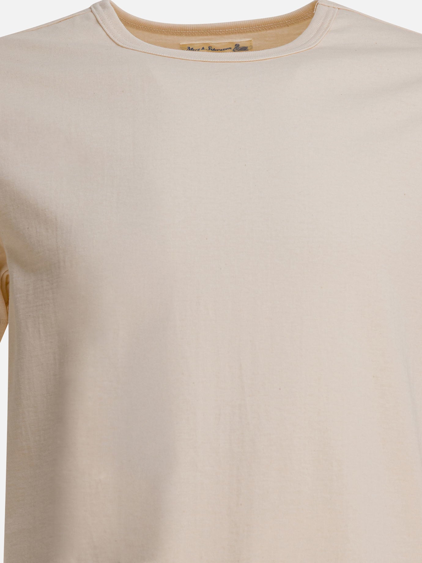 Crewneck t-shirts Solid colour  Beige - Merz b. Schwanen Men | PDP | VIETTI Online Store | Zoom-Modal_3
