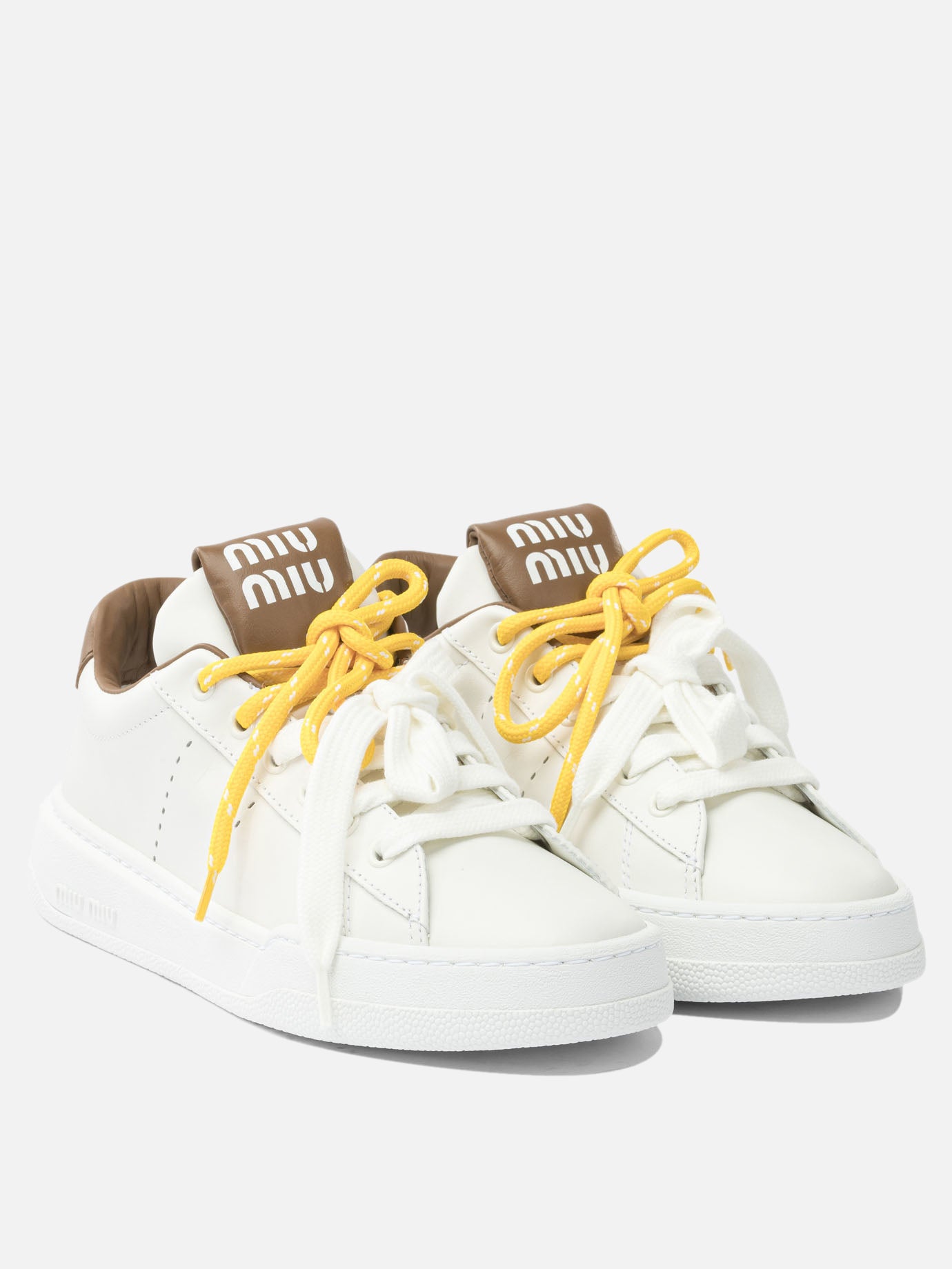 Low top sneakers 100% calf leather  White - Miu Miu Women | PDP | VIETTI Online Store | Zoom-Modal_2

