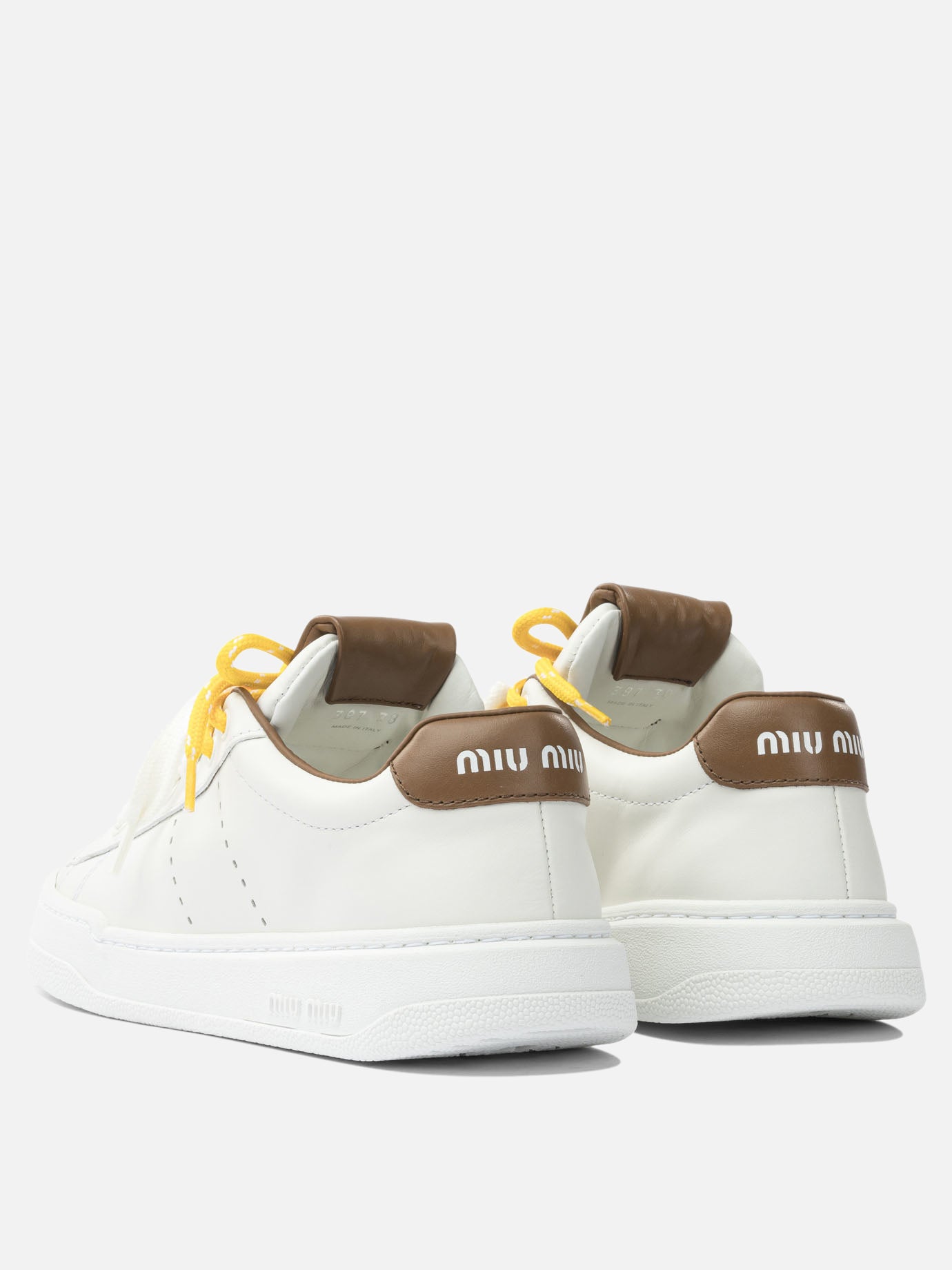 Low top sneakers 100% calf leather  White - Miu Miu Women | PDP | VIETTI Online Store | Zoom-Modal_4
