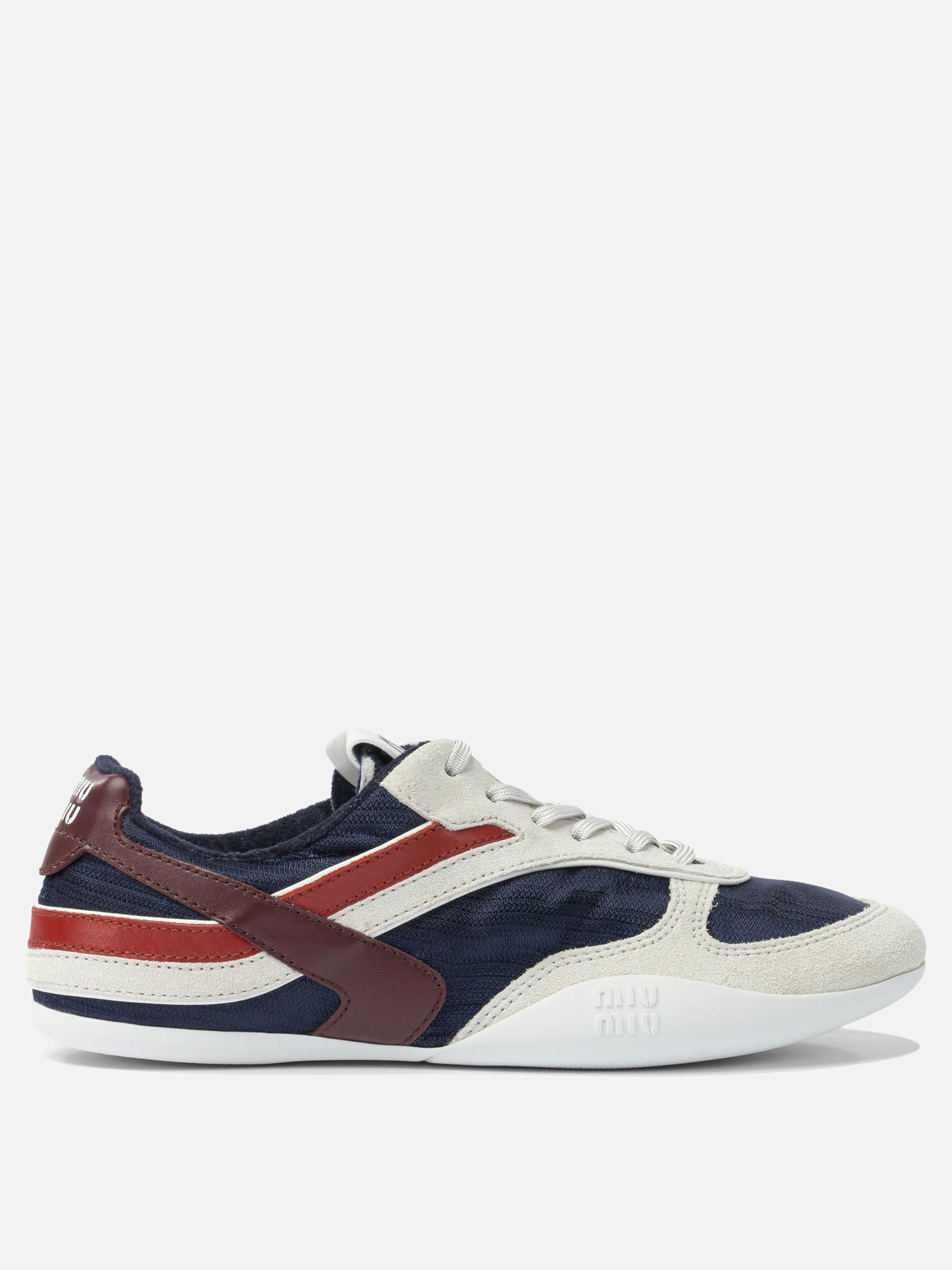 Low top sneakers 100% polyester - 100% rubber  Blue - Miu Miu Women | PDP | VIETTI Online Store | thumbnail