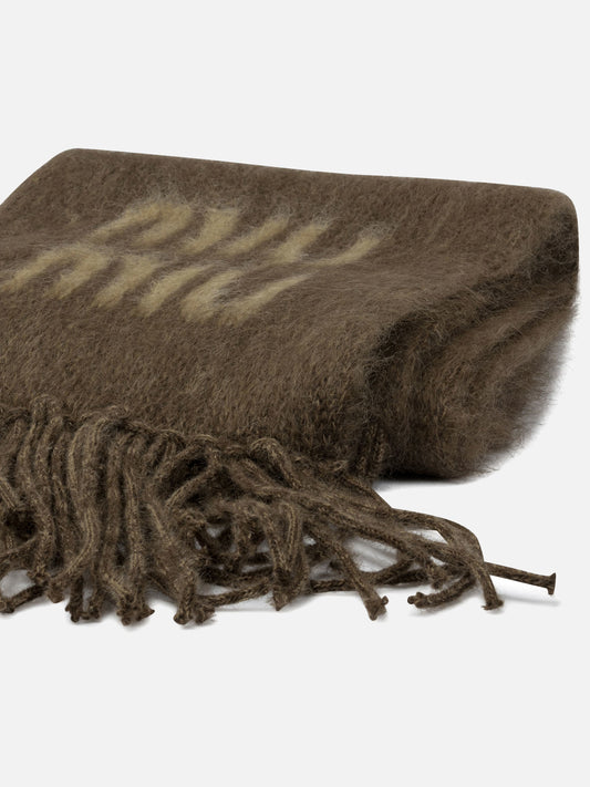 Fringed scarves 5FS062  Brown - Miu Miu Women | PDP | VIETTI Online Store | 2
