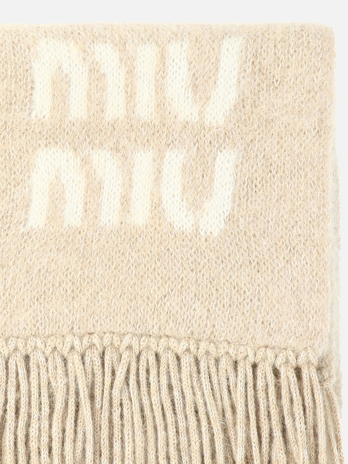 Fringed scarves 5FS062  White - Miu Miu Women | PDP | VIETTI Online Store | thumbnail_2