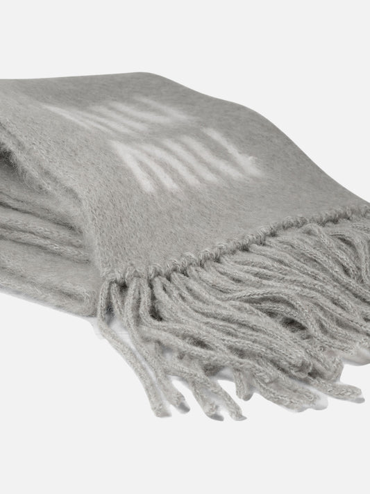 Fringed scarves 5FS062  Grey - Miu Miu Women | PDP | VIETTI Online Store | 2
