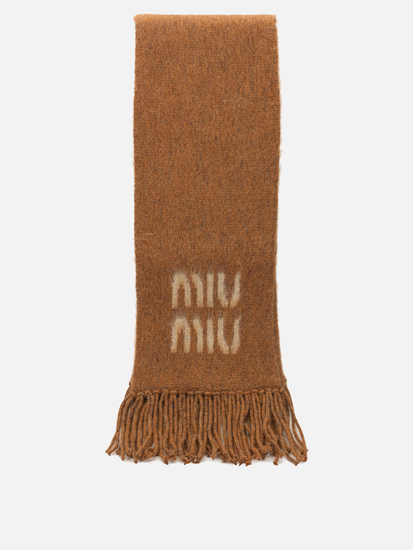 Fringed scarves 5FS062  Orange - Miu Miu Women | PDP | VIETTI Online Store | thumbnail