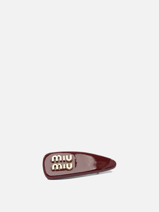 Miu Miu Hairclip in patent leather 16627165_UNI Red 1