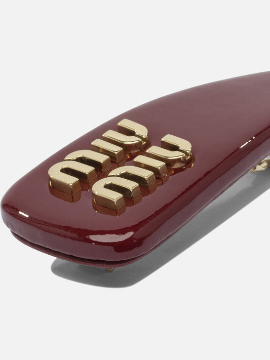 Miu Miu Hairclip in patent leather 16627165_UNI Red 2