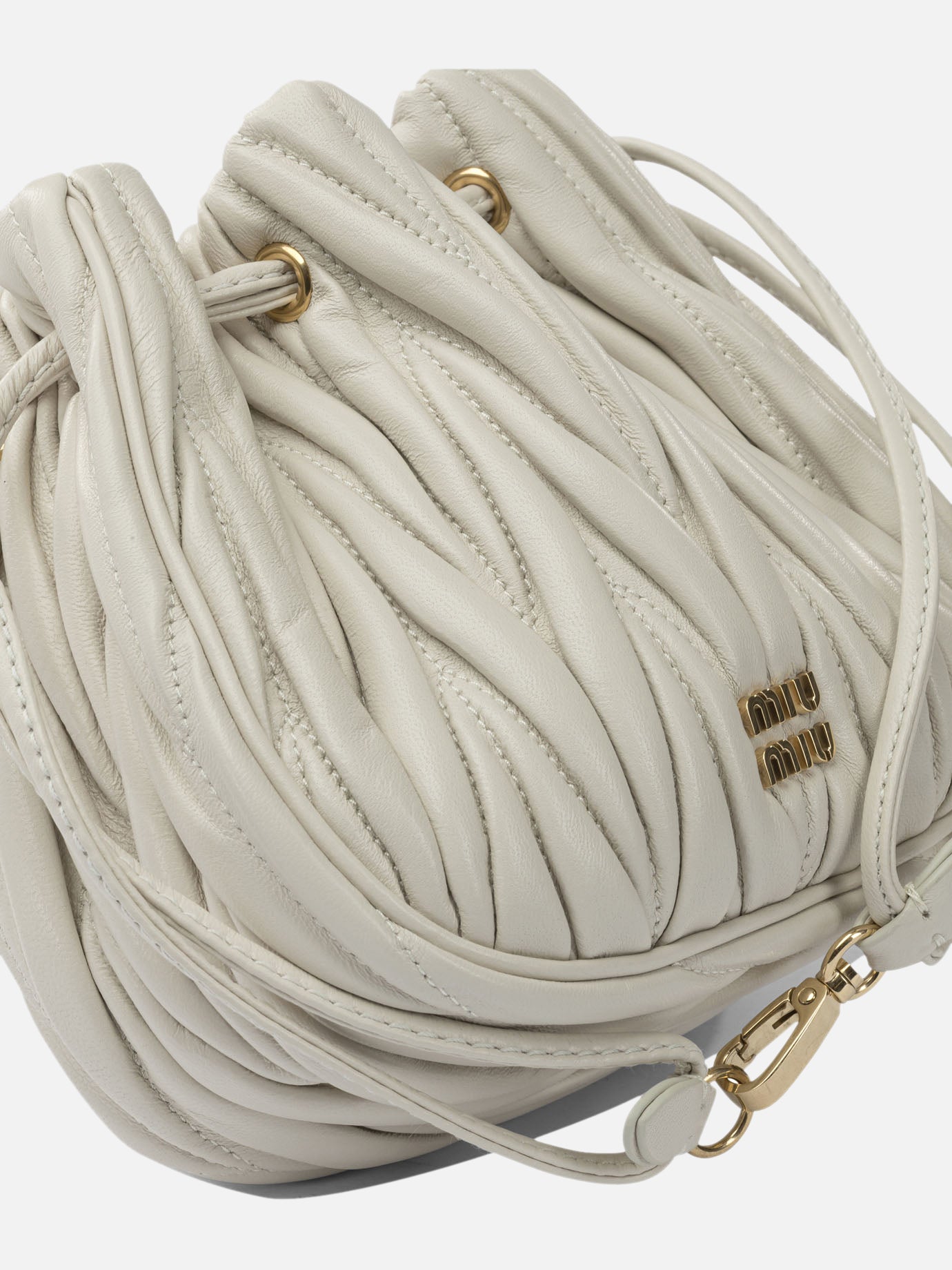 Mini bags 100% lamb leather  White - Miu Miu Women | PDP | VIETTI Online Store | Zoom-Modal_4
