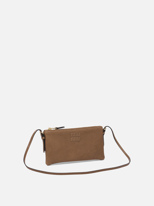 Miu Miu Leather wallet and card case 14190197_UNI Brown 2