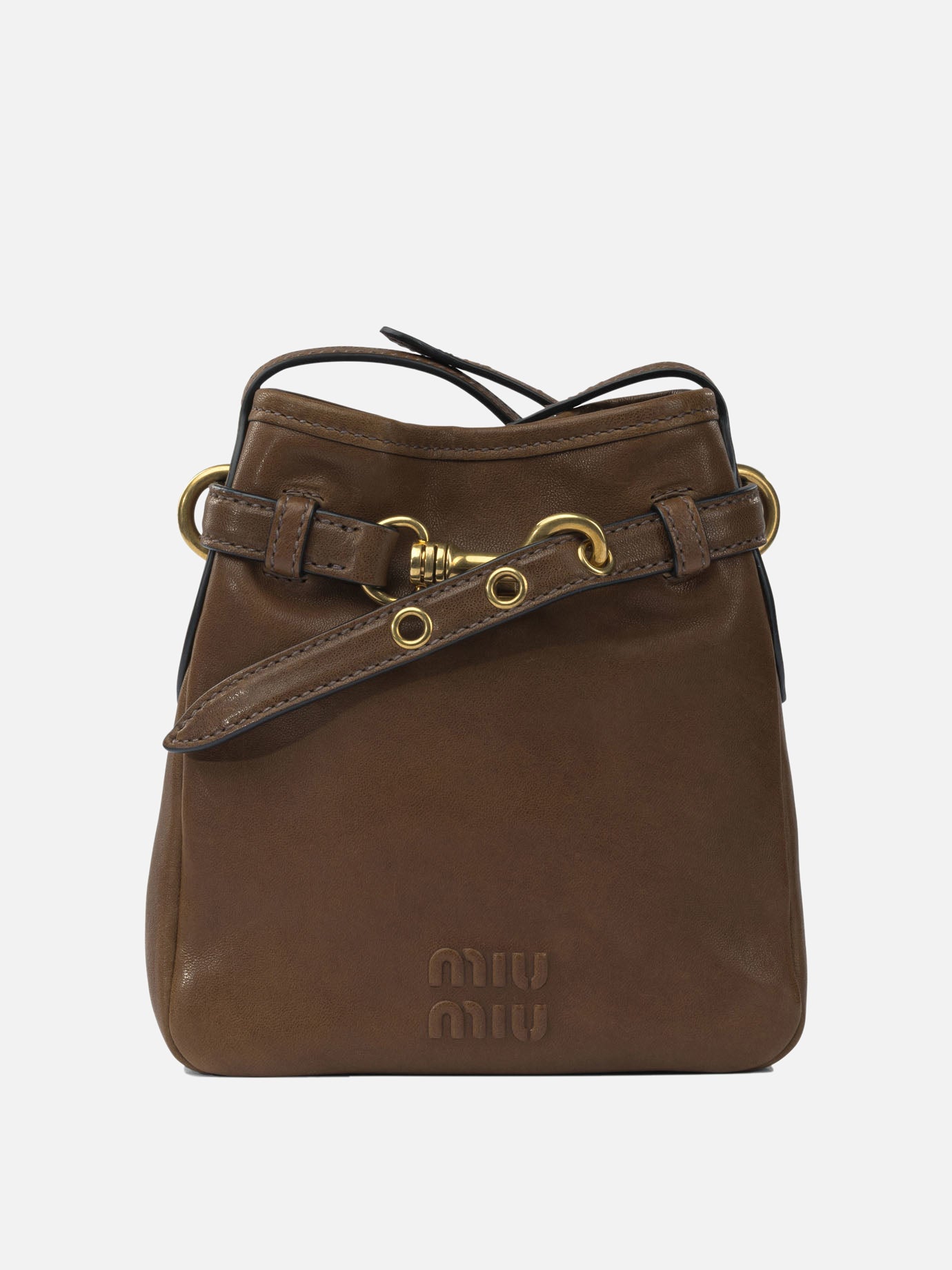 Pouch 100% lamb leather  Brown - Miu Miu Women | PDP | VIETTI Online Store | Zoom-Modal
