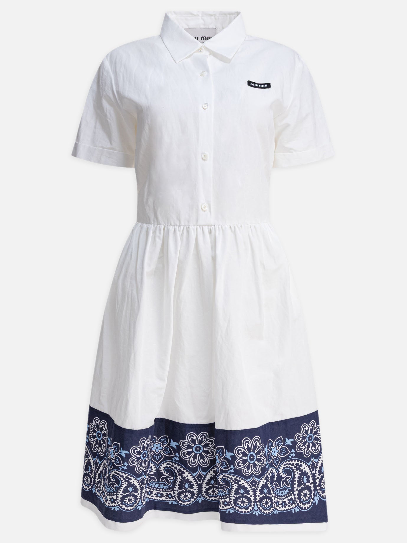 Midi dresses Paisley  White - Miu Miu Women | PDP | VIETTI Online Store | thumbnail