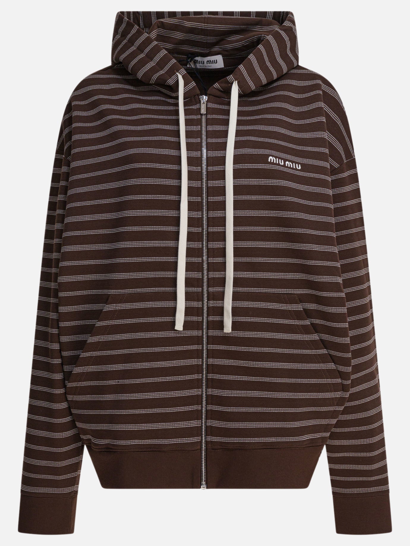 Full zip sweatshirts Logo  Brown - Miu Miu Women | PDP | VIETTI Online Store | Zoom-Modal
