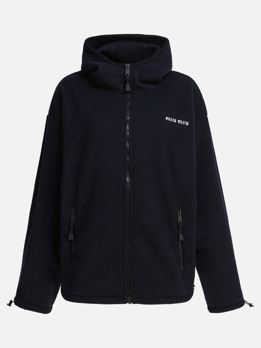 Fleece jackets Logo  Blue - Miu Miu Women | PLP | VIETTI Online Store 
