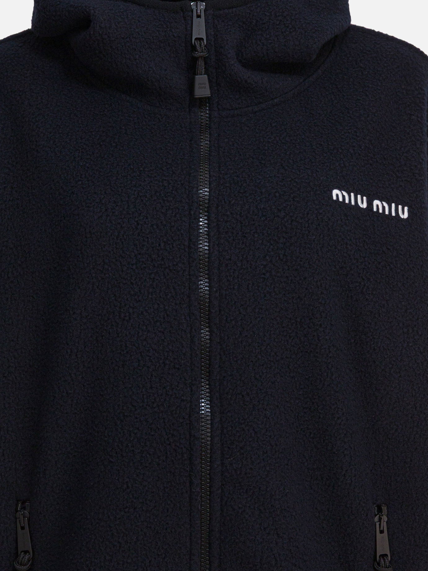 Fleece jackets Logo  Blue - Miu Miu Women | PDP | VIETTI Online Store | thumbnail_3