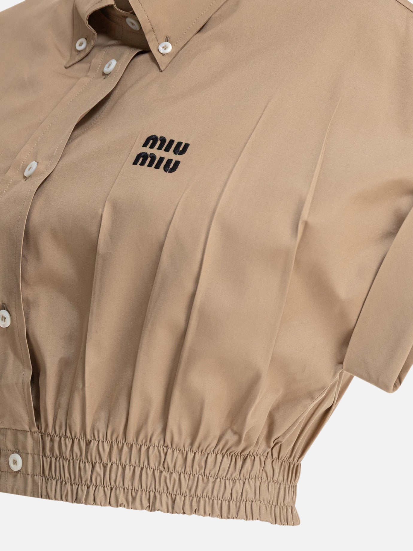 Crop tops Logo  Beige - Miu Miu Women | PDP | VIETTI Online Store | Zoom-Modal_4
