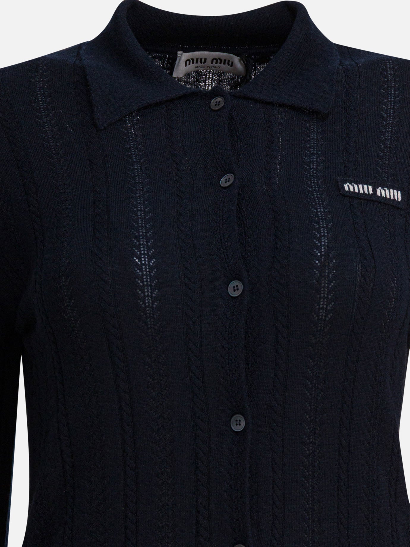 Cardigans Solid colour  Blue - Miu Miu Women | PDP | VIETTI Online Store | thumbnail_3