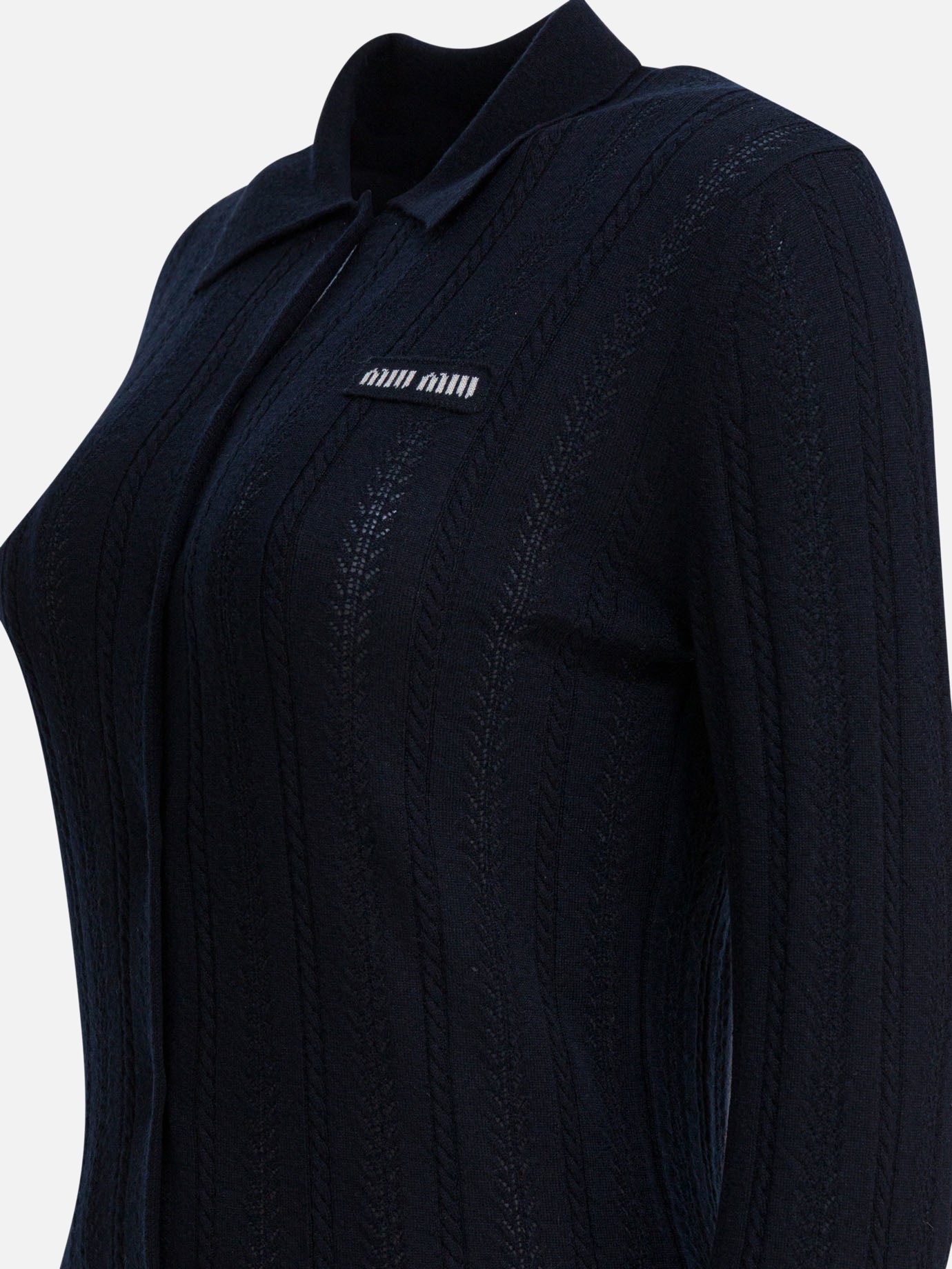 Cardigans Solid colour  Blue - Miu Miu Women | PDP | VIETTI Online Store | Zoom-Modal_4

