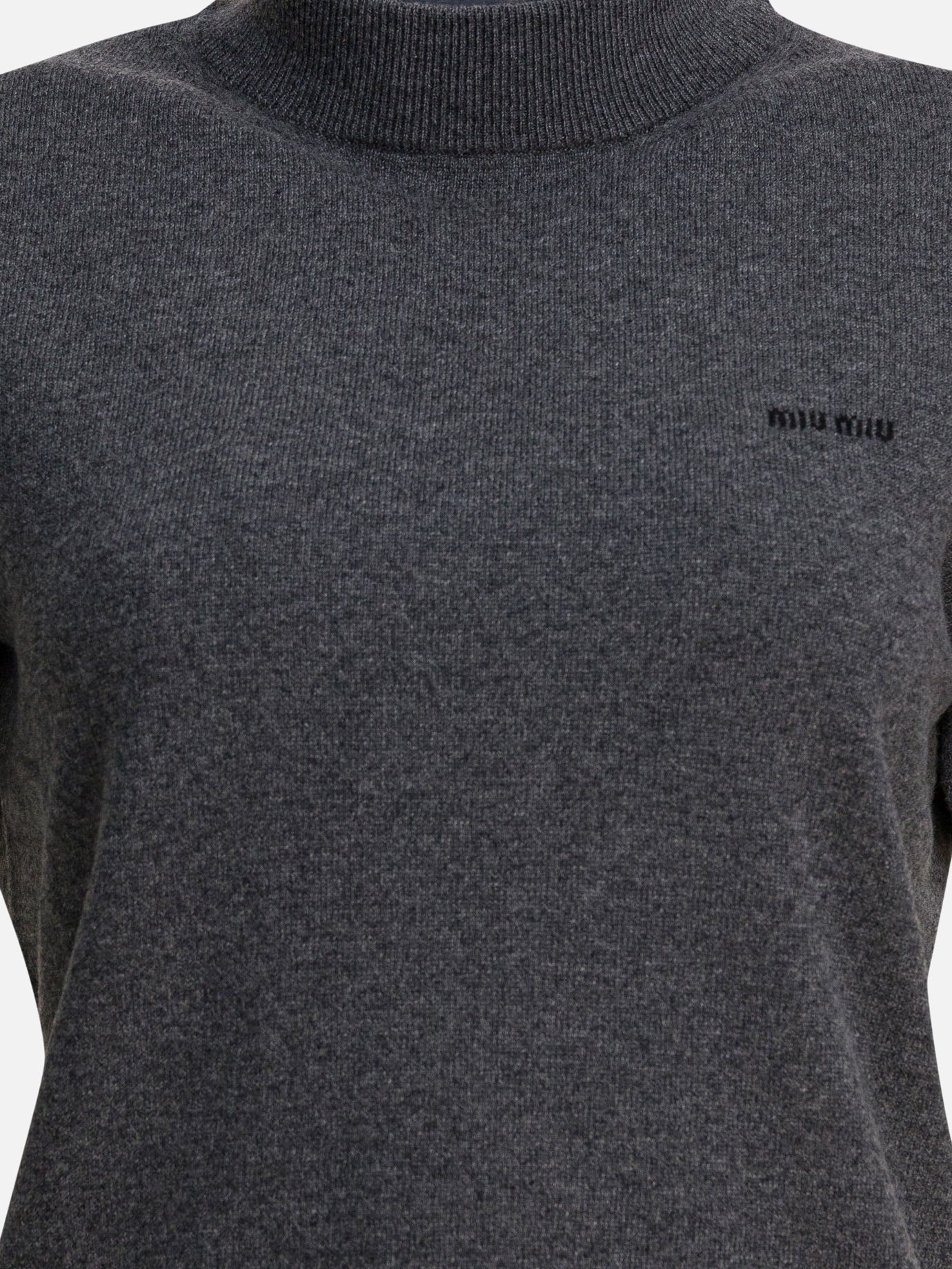 Turtleneck sweaters Solid colour  Grey - Miu Miu Women | PDP | VIETTI Online Store | Zoom-Modal_3
