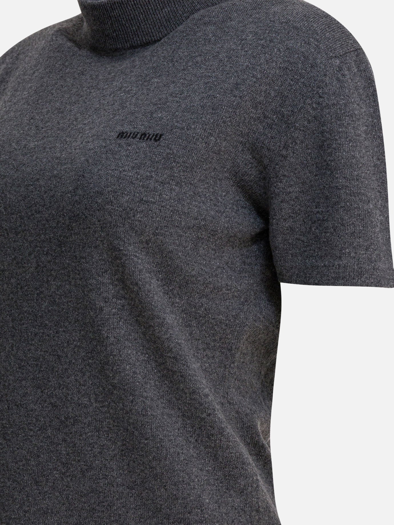 Turtleneck sweaters Solid colour  Grey - Miu Miu Women | PDP | VIETTI Online Store | thumbnail_4