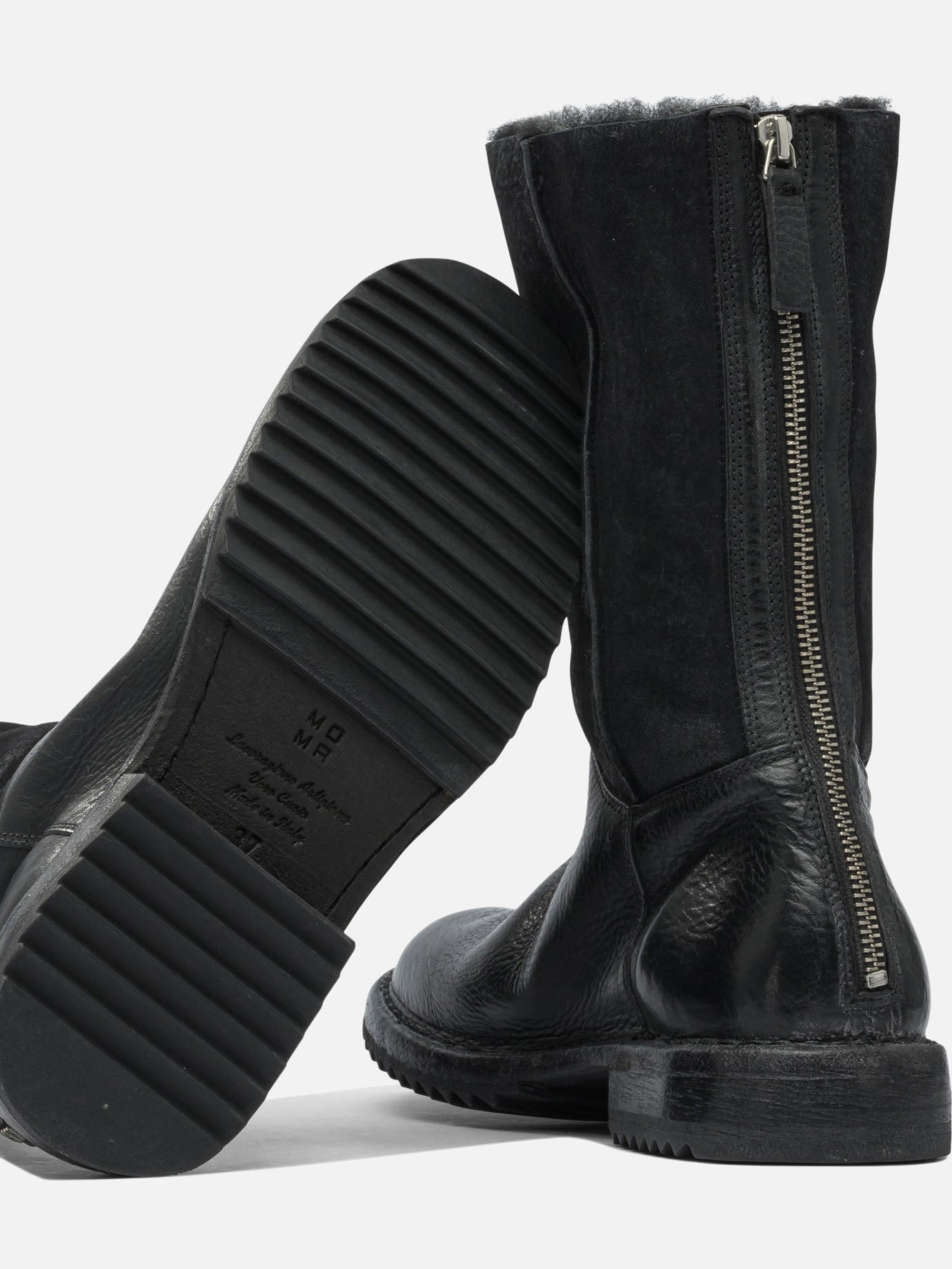 Zipped boots 100% leather - 100% rubber  Black - Moma Women | PDP | VIETTI Online Store | thumbnail_5
